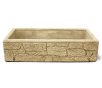 Lavello da Giardino Senza Rubinetto in Cemento Granulato di Marmo Lipari 80 Nocciola