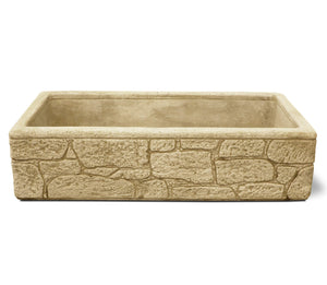 Lavello da Giardino Senza Rubinetto in Cemento Granulato di Marmo Lipari 80 Nocciola