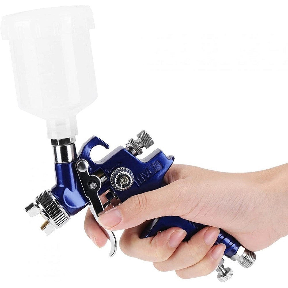Trade Shop - Aerografo Ad Aria Compressa Ugello 1.7mm Pistola Spruzzo Spray 600ml Verniciare Hvlp -