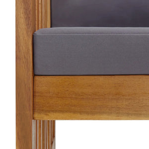 Panca da Giardino con Cuscini 119 cm in Massello Acacia 310261