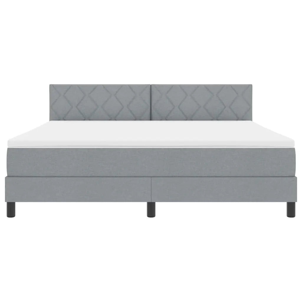Letto a molle con materasso Grigio chiaro 180 x 200 cm Tessuto 3342303
