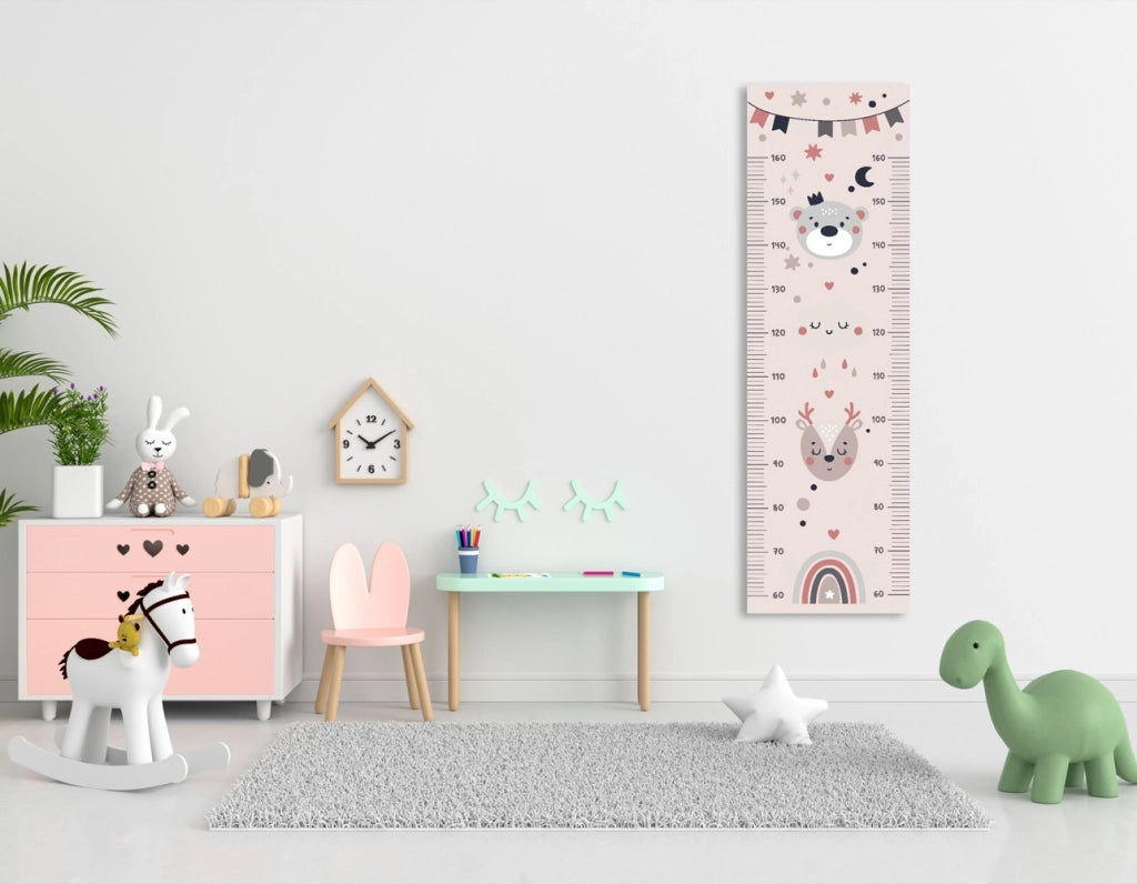 Metro Parete Misura Crescita Bambini in PVC 36x120 Cm Righello Grafico Altezza Muro Bimbi DIS_A