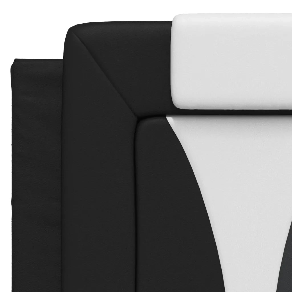 Cuscino Testiera Viana Nero e Bianco 140 cm in Similpelle CFW4373123