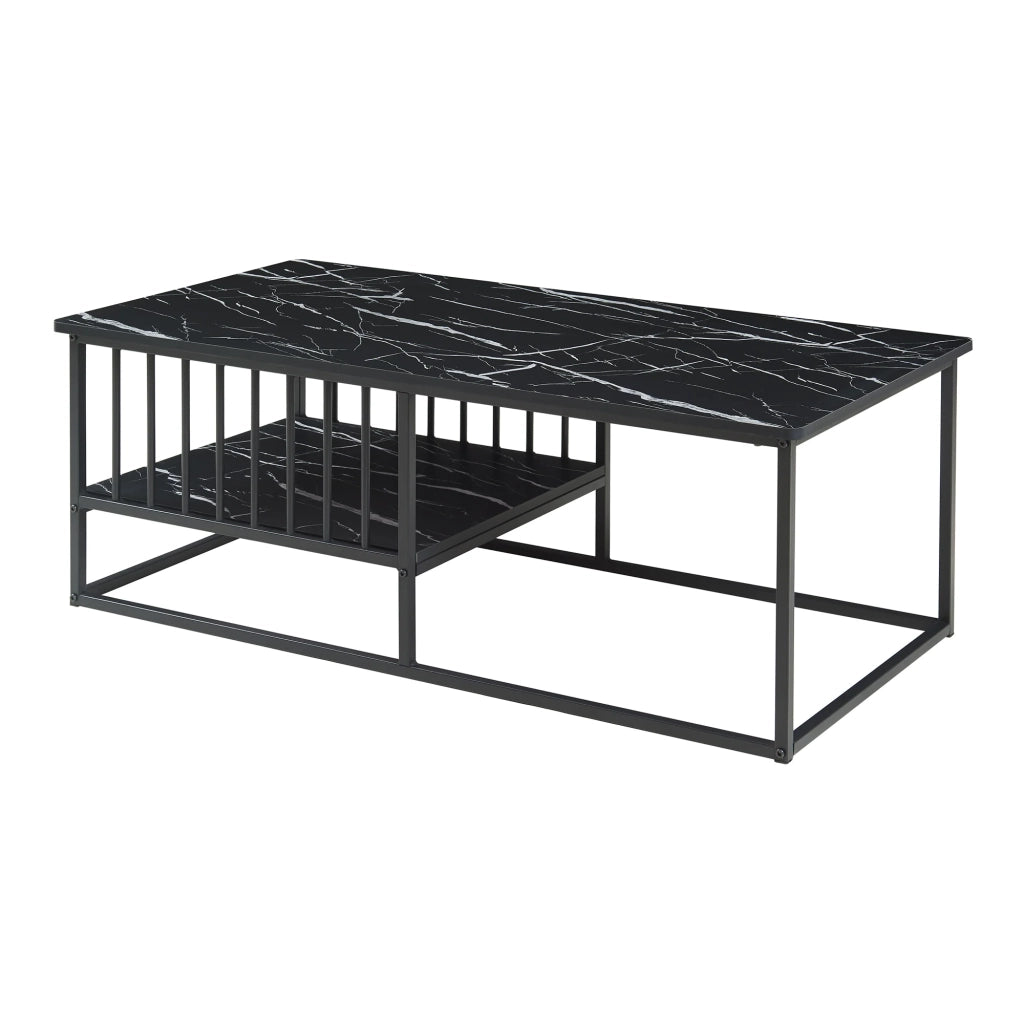 Tavolino/consolle/tavolino laterale 120 x 60 x 42 cm effetto marmo nero 03_0010837