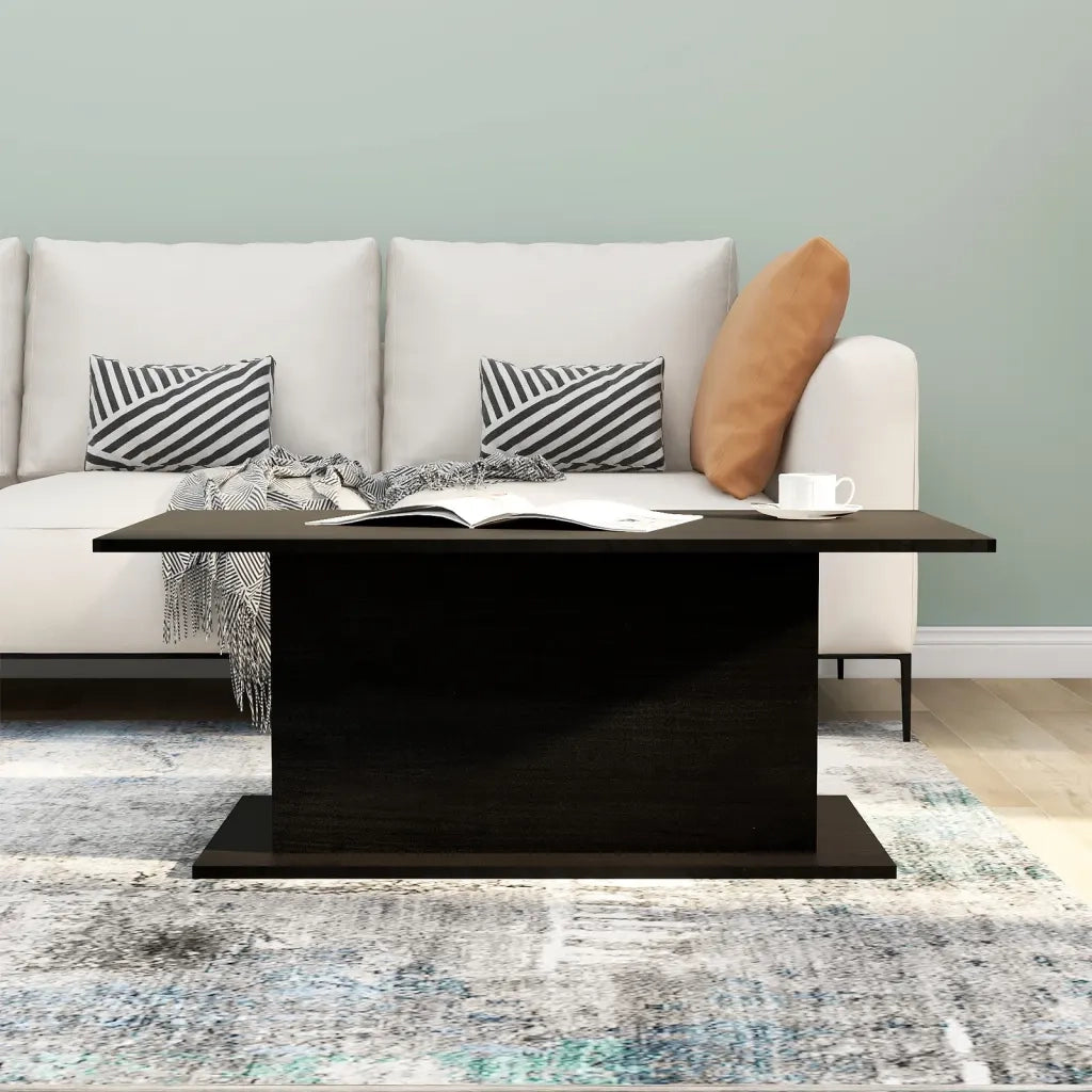 Tavolino da Salotto Nero 102x55,5x40 cm in Truciolato 810308