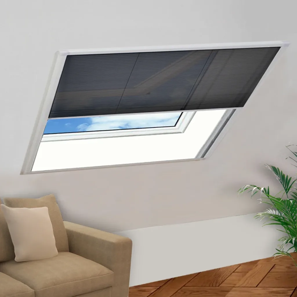 vidaXL Zanzariera Plissettata per Finestre in Alluminio 120x120 cm