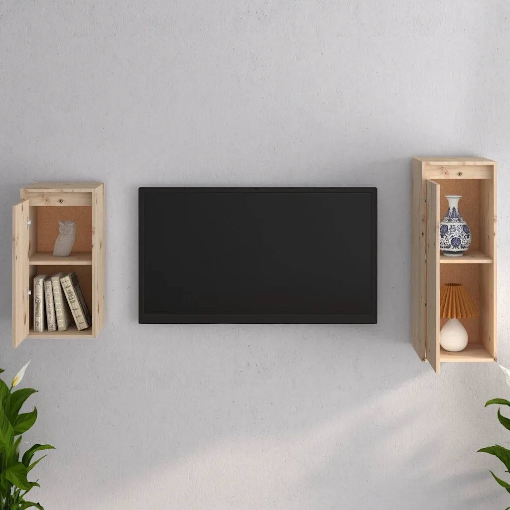 Mobili Porta TV 2 pz in Legno Massello di Pino 3100154