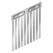 BARRIERA ANTIVOLATILI CORTA PER PANNELLI SOLARI 'BF140' altezza lamelle 200 mm- 5 pezzi  - Senza Marca