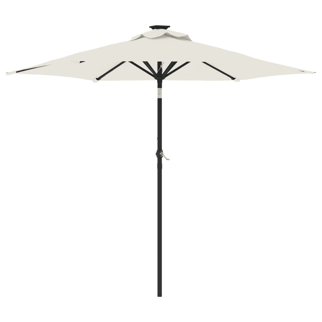 vidaXL Ombrellone Giardino con Palo in Acciaio Bianco 225x225x212 cm