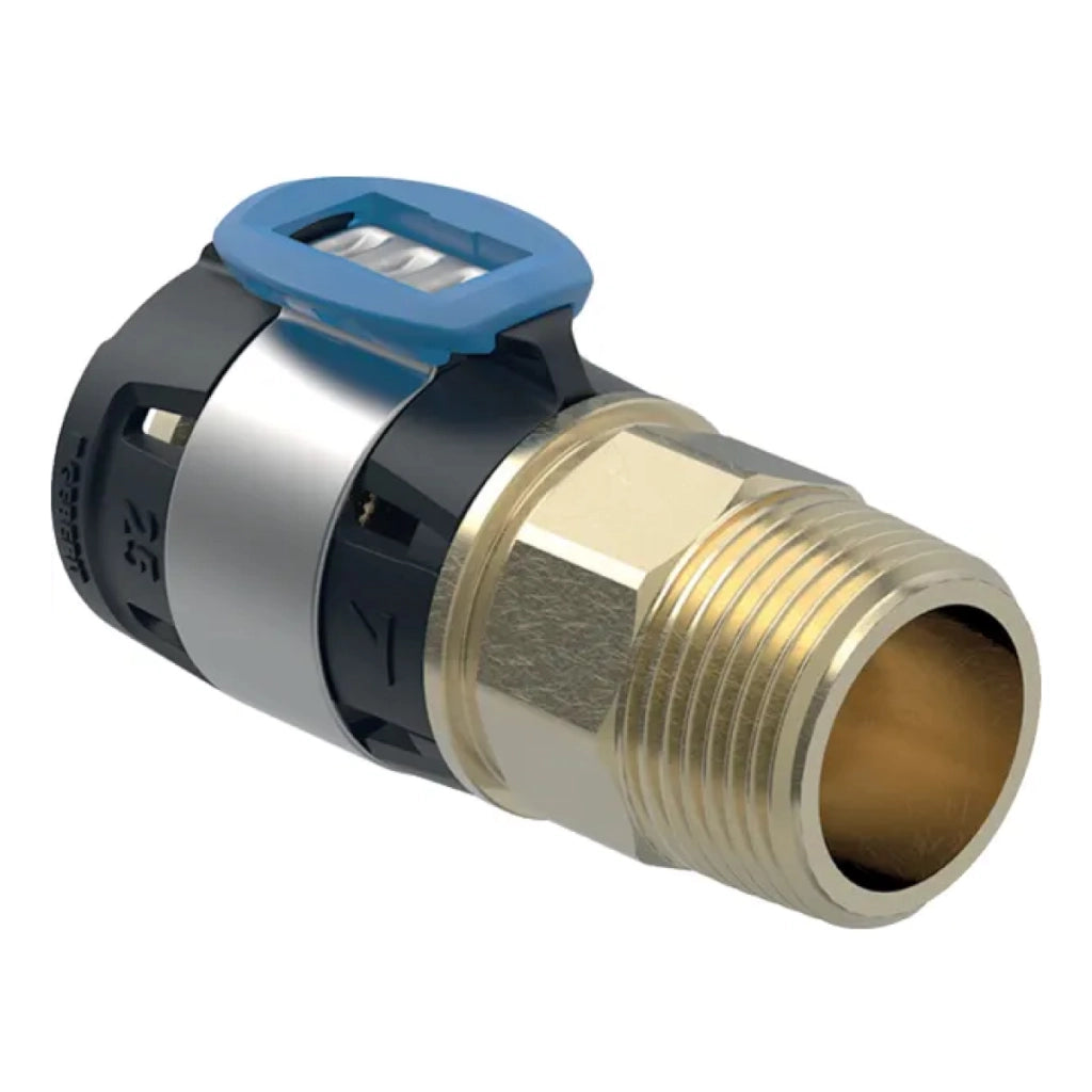 ADATTATORE FLOWFIT CON FILETTO MASCHIO PER MULTISTRATO A PRESSARE - 2 Ø63MM - ATTACCO MASCHIO  - GBR