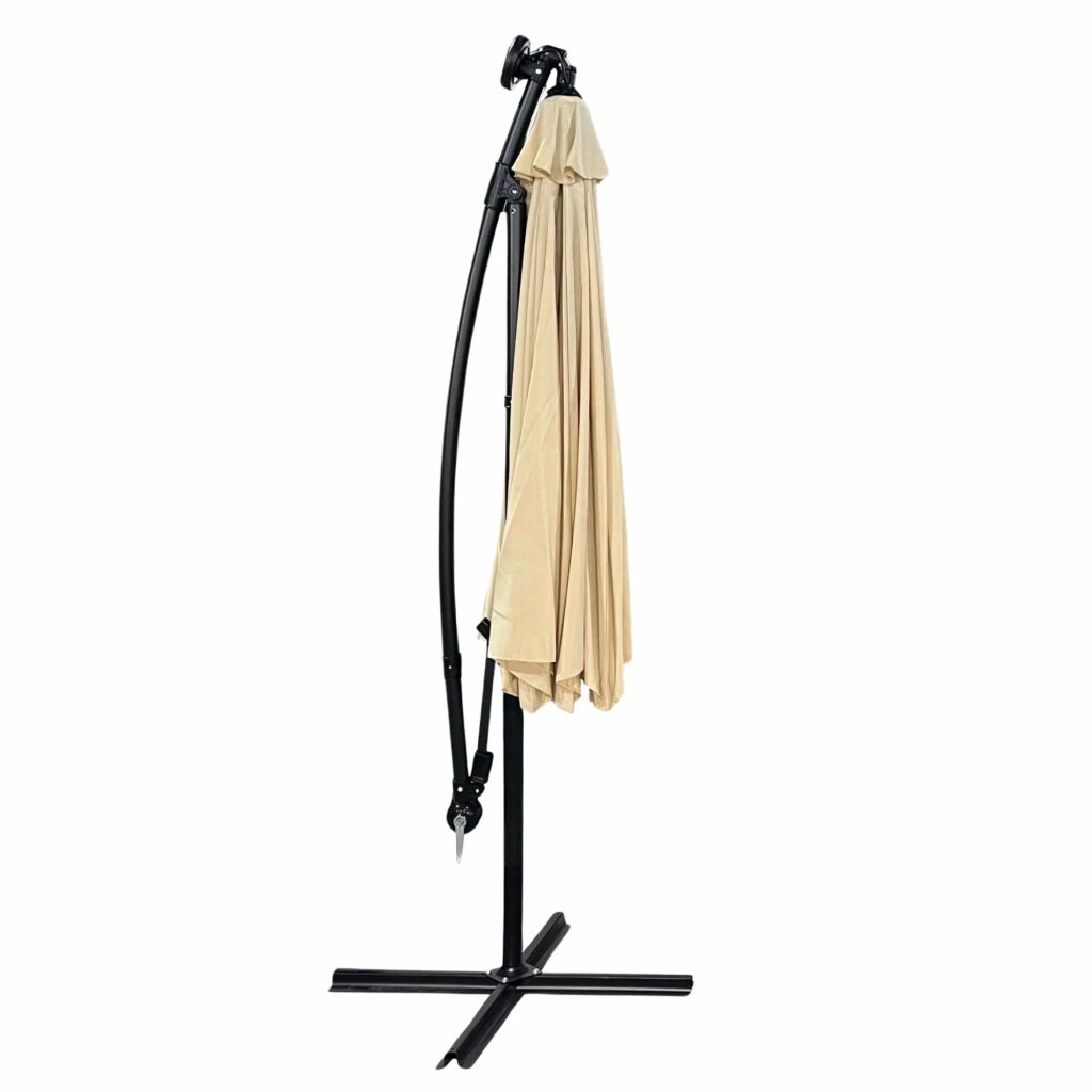 Ombrellone da giardino MILIN, beige con illuminazione a LED peso 12,7 kg dimensioni 300x300x245 cm