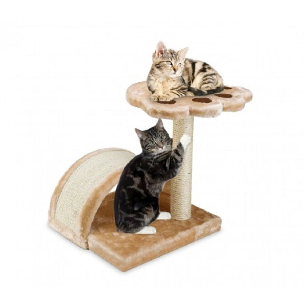 Trade Shop - Palestra Con Tiragraffi Per Gatti Gatto Con Colonna In Sisal E Ripiano -