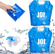 2 Set di Sacchi di Emergenza per Acqua per Campeggio - Contenitore di Acqua Portatile con Valvola - Fondamentale per Campeggio e Escursionismo - Capacità 10L