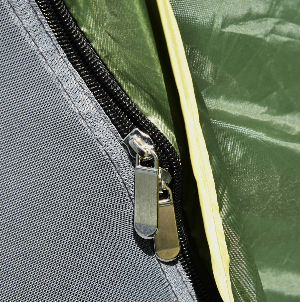 Tenda da campeggio per 3 persone verde scuro con doppio telo