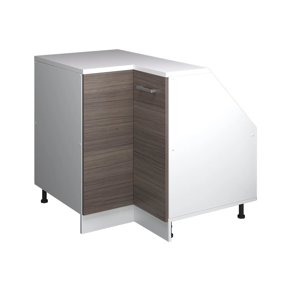 Mobile sottotetto Mobile angolare Rion Grigio nobile/Bianco 75.6 x 83.8 cm con 1 porta, carcassa dell’armadio profondità 60 cm Vicco