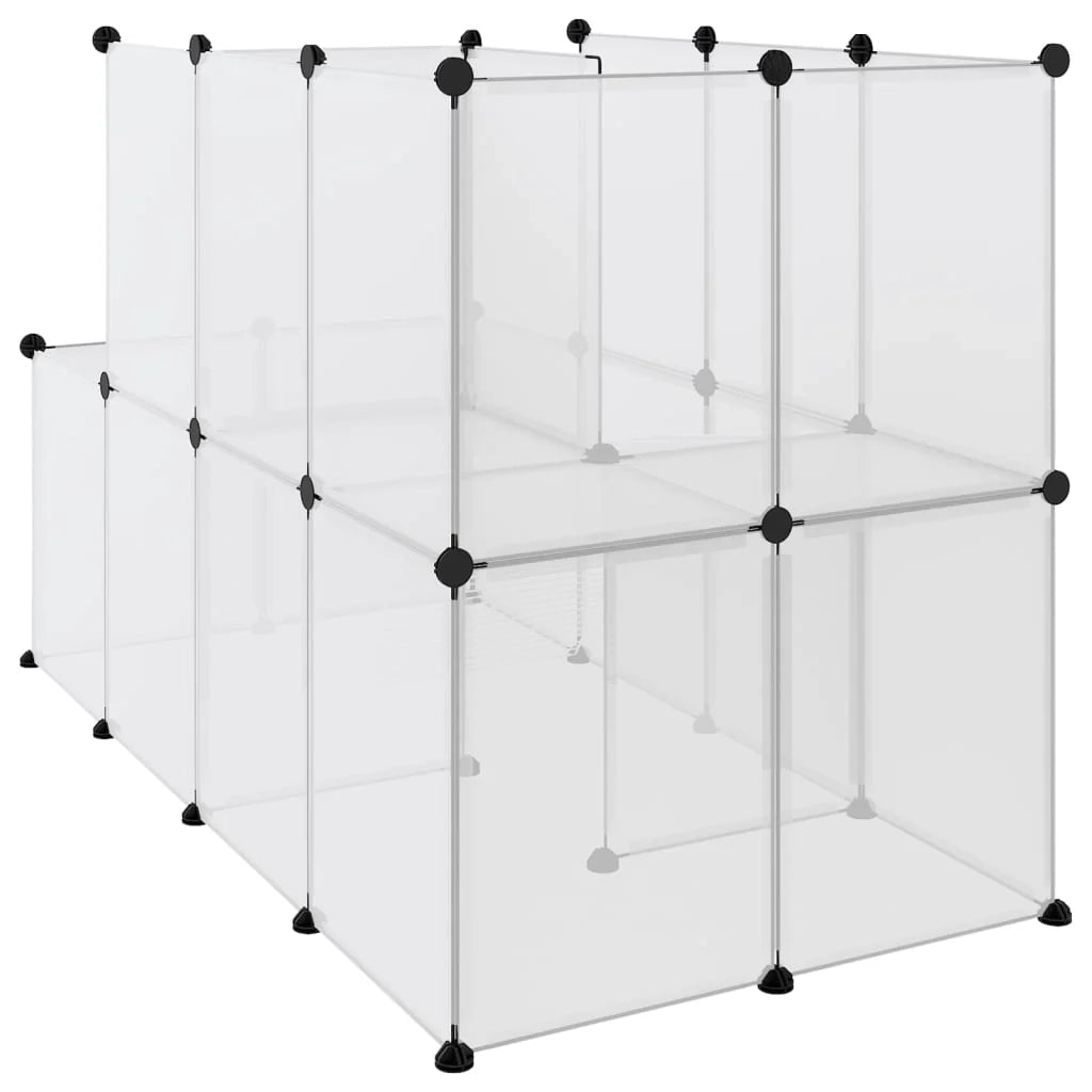 Gabbia trasparente per piccoli animali 142 x 74 x 93 cm PP e acciaio Trasparente 02_0041651