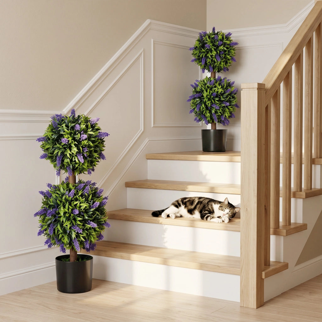Set 2 Piante Artificiali con Vaso ¨C Xylo ¨C 70 cm Resistenti UV per Giardino e Interno