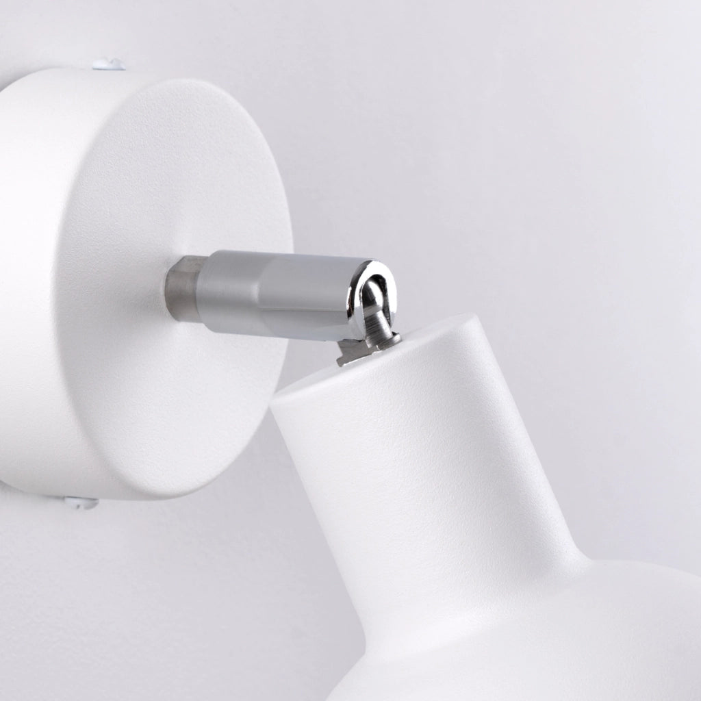Applique Pure Lume KORSSO bianca cupola E27 15W lettura