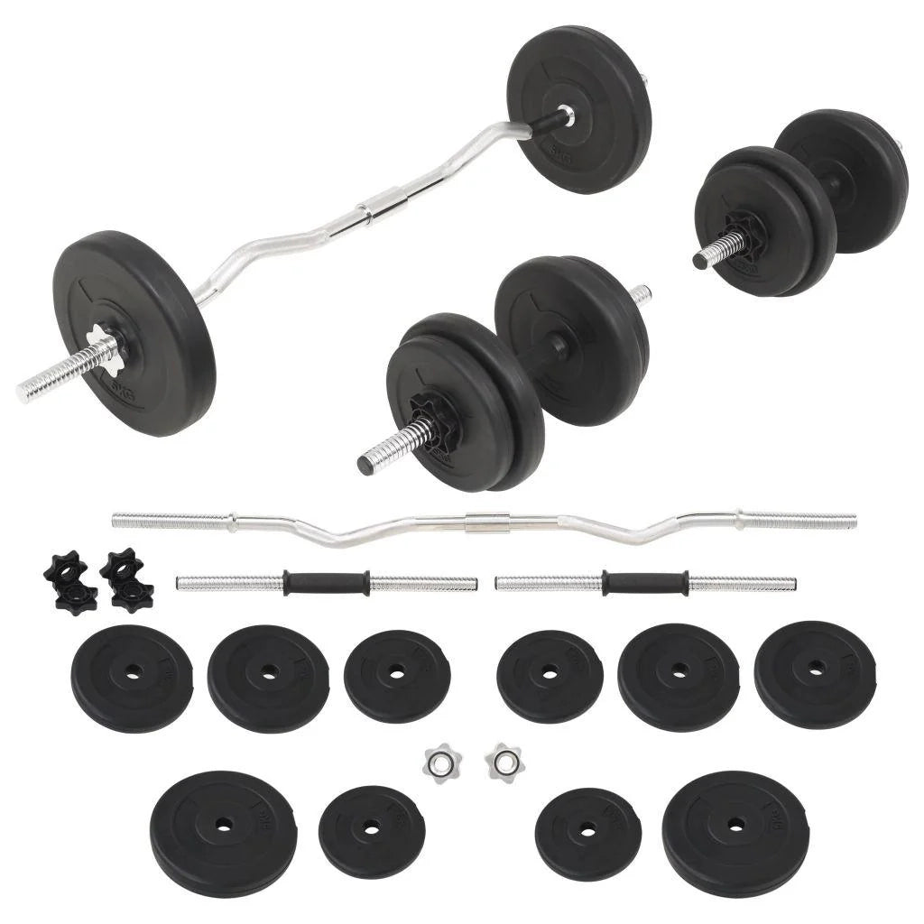 Set di manubri e bilancieri per sport allenamento con i pesi e fitness 30 kg 02_0000745