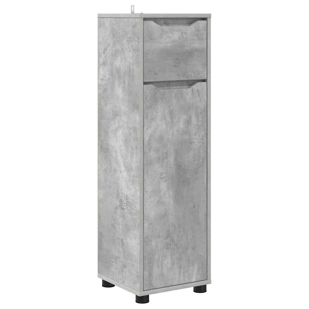 Mobile da Bagno con cassetto Grigio cemento 30,5 x 30 x 101 cm 888740