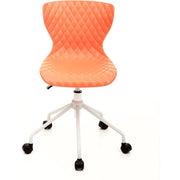 Sedia da Ufficio Girevole con Ruote, Sedia Scrivania Ergonomica per Studio, Cameretta e Smart Working, Poltronci Arancio