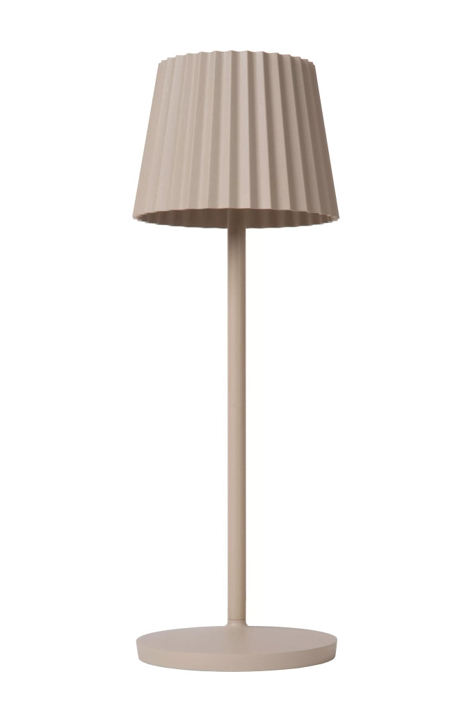 Lampada da tavolo outdoor ricaricabile LED 2W crema Lucide