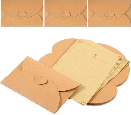 Mini Buste con 20 Cartelette Vuote, Buste in Carta di Qualità per Carte di Auguri, Carte di Ringraziamento e Progetti DIY