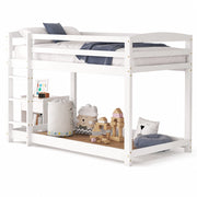 Letto a castello 90x200 cm salvaspazio; legno; bianco