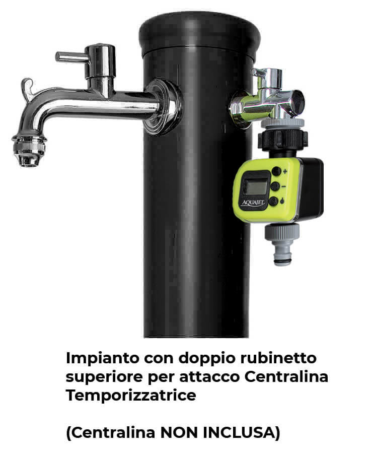 Fontana da Giardino con Doppio Rubinetto Belfer 42/ARRA Antracite