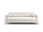 Cosmopolitan Design - Divano "Bali" 4 posti in tessuto strutturato beige chiaro 