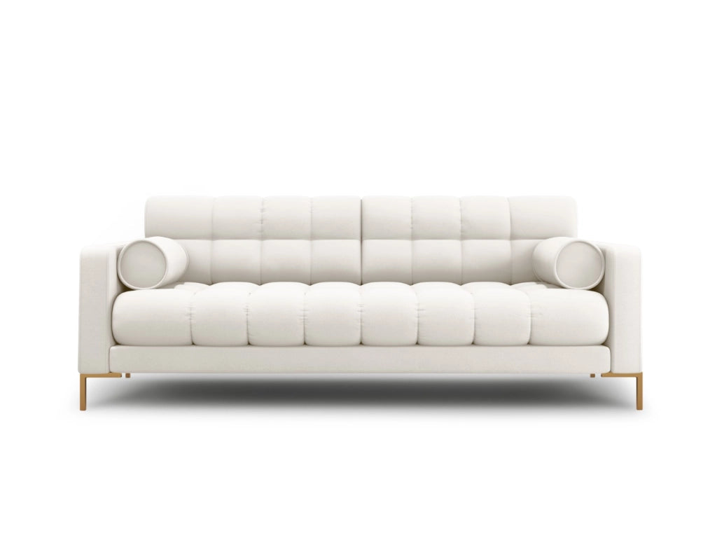 Cosmopolitan Design - Divano "Bali" 4 posti in tessuto strutturato beige chiaro 