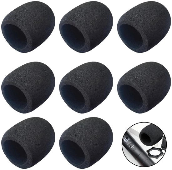 Pannello di Protezione per Microfono - 8 Pezzi - Copertura in Gomma Espanso - Riciclabile - Lavabile - Filtro Acustico - Custodia per Microfono
