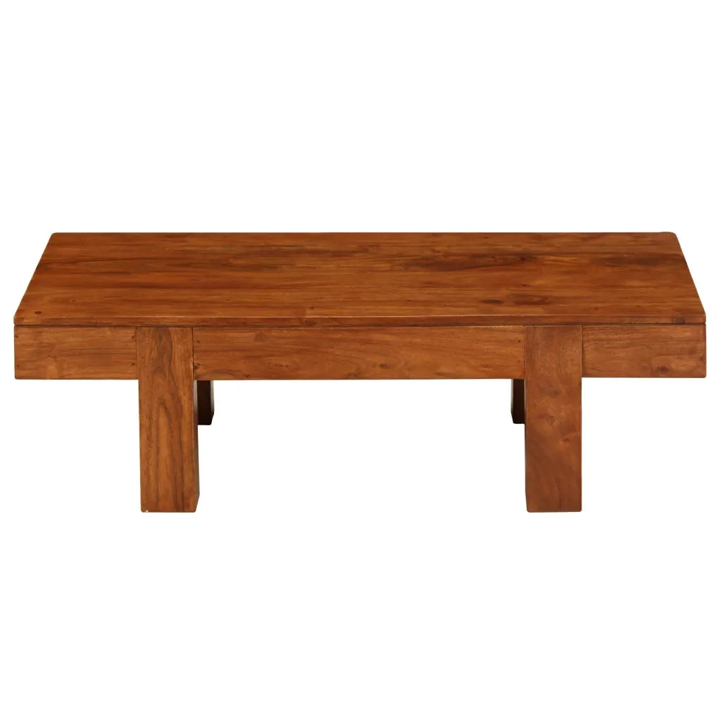 Tavolino da salotto | Tavolino da caff¨¨ | Tavolino da Soggiorno in Legno Acacia Finitura Ambra 110x55x35 cm