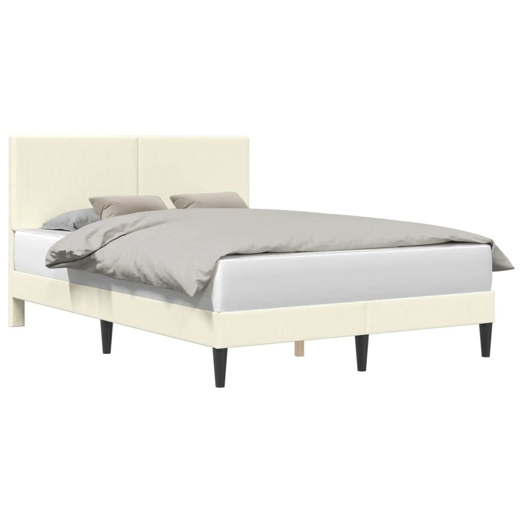 Struttura del letto Crema 120 x 190 cm Tessuto in Cords 42027722