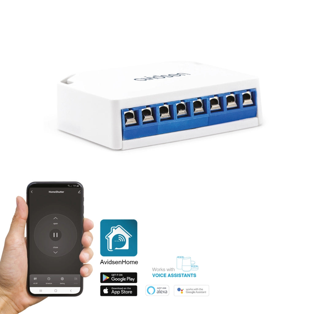 Kit da 4 Automazioni per Persiane a Battente Avidsen OPEN-W – Motorizzazione elettrica per 1 o 2 ante, con telecomando wireless 114600 x 4