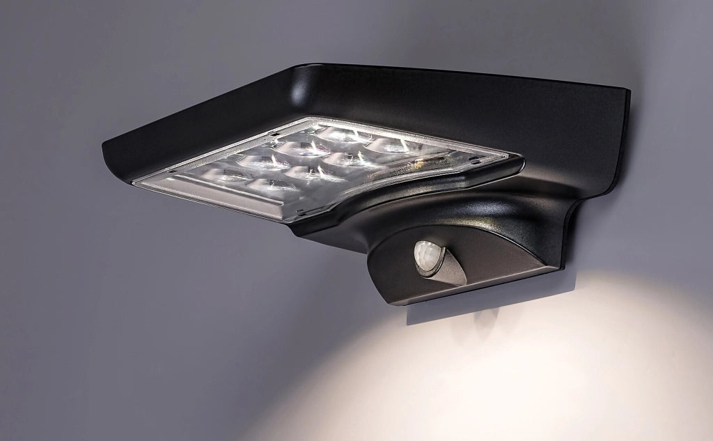 Applique solare LED 4W nera con sensore Moselle Rabalux