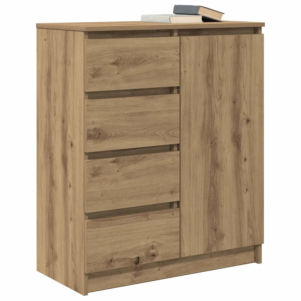 Credenza con Cassetti Rovere Artigianale 71x35x84 cm Truciolato 861588