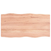 Piano Tavolo | Superficie Tavolo | Piano Scrivania Marrone Chiaro 100x50x(2-6) cm Rovere Non Trattato