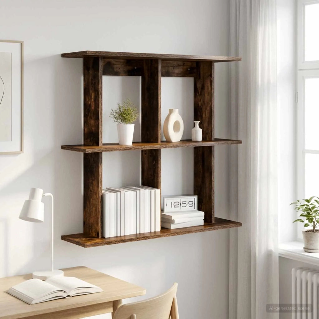 Scaffale da parete A parete Rovere Fumo 80 x 20 x 75 cm 8012080