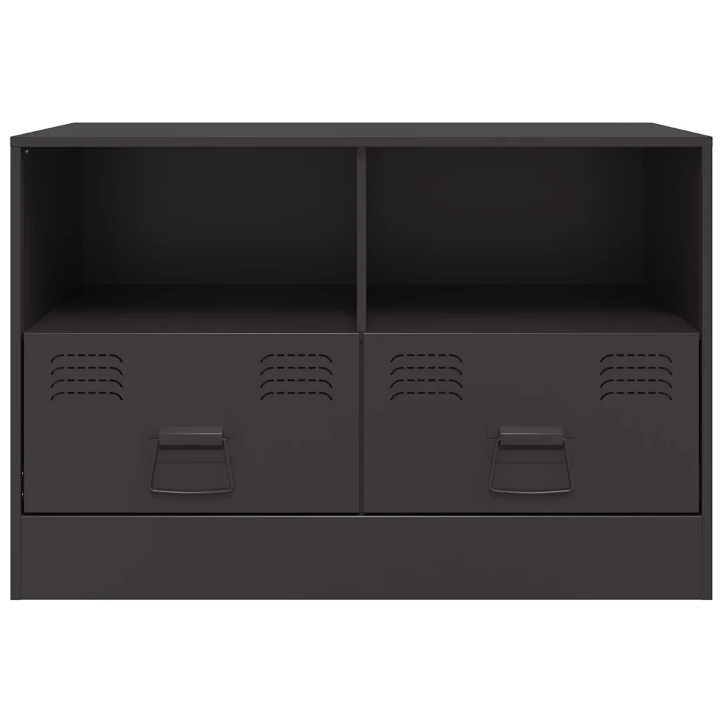 Mobili TV 2 pz Neri 67x39x44 cm in Acciaio