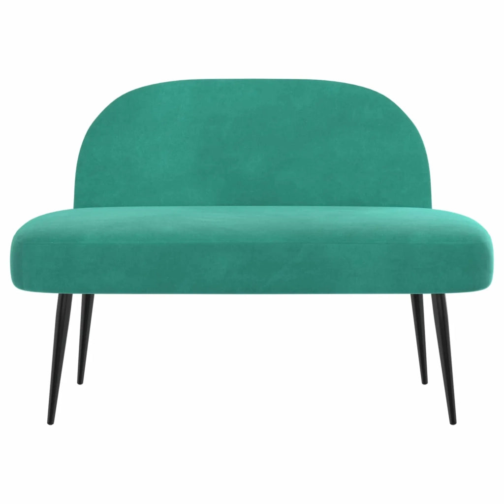 Panchina imbottita con schienale Turchese 110 x 60 x 76 cm