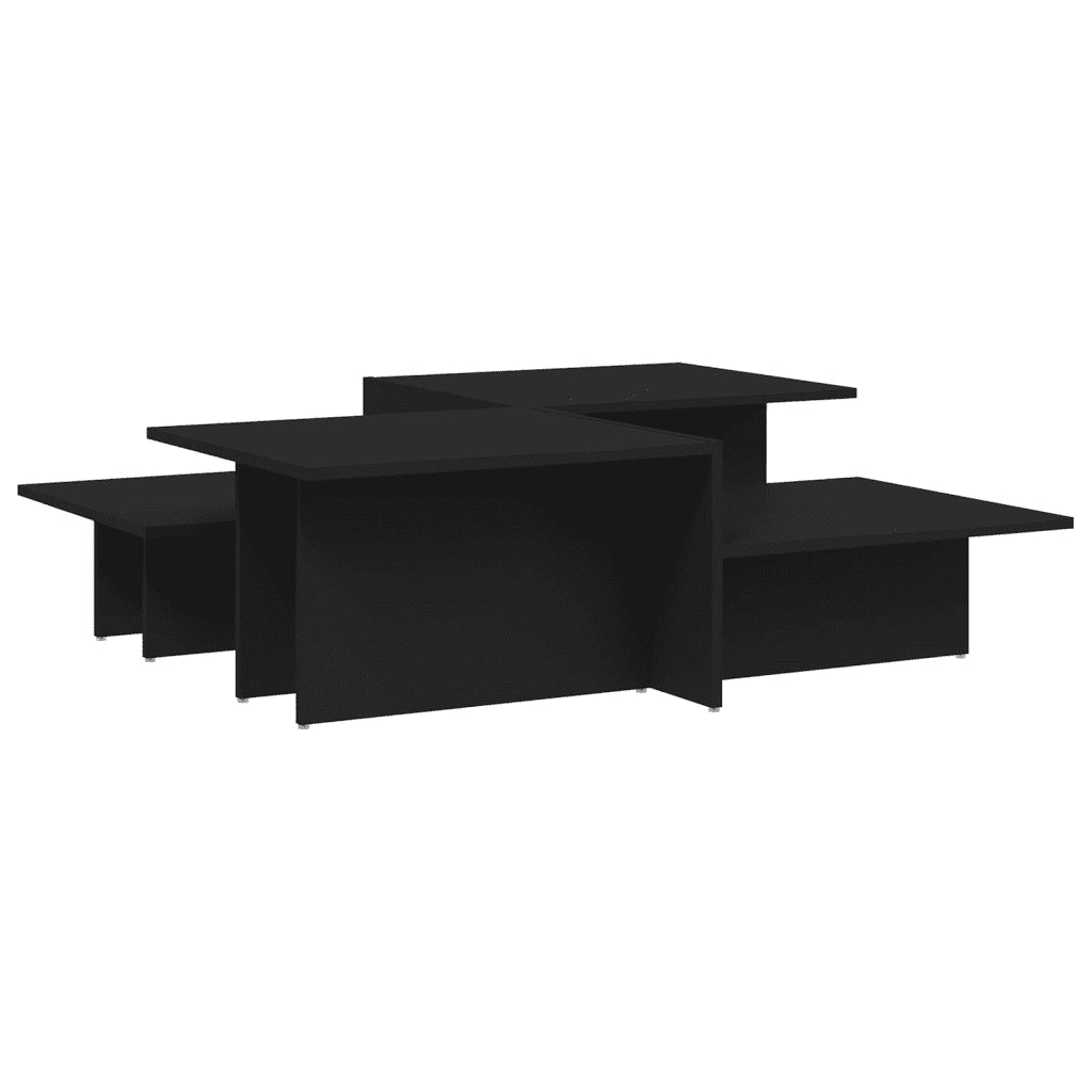 Tavolini da Salotto 2 pz Neri in Legno Multistrato 3216150
