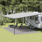 Tappeto da Tenda Antracite e Bianco 400x700 cm HDPE