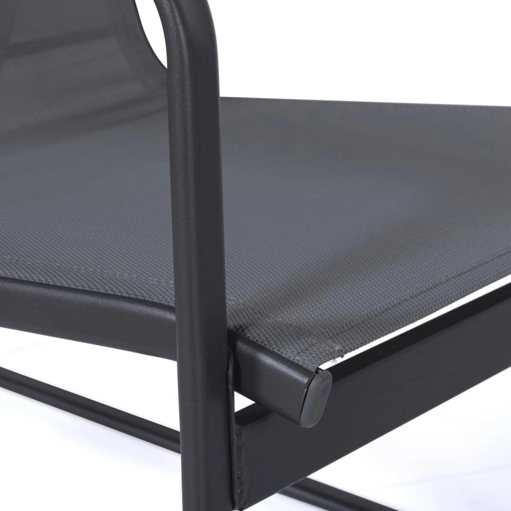 Set di mobili da Giardino Bassi Malaga 6 posti con 2 divani, poltrone e Tavolo in Grigio Antracite