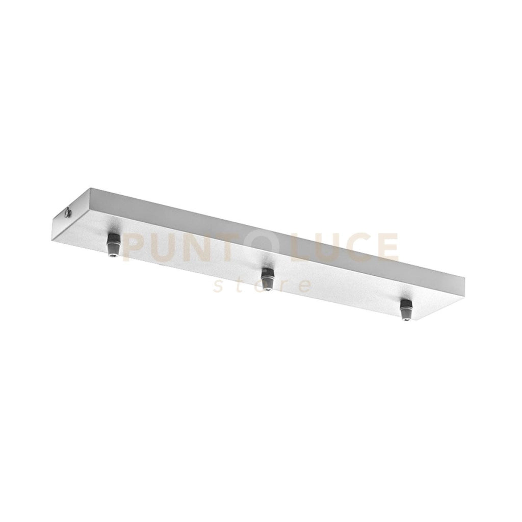 GSOB44- ROSONE 3 FORI RETTANGOLARE NICKEL IN METALLO PIU' ACCESSORI INCLUSI 47CM