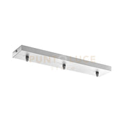 GSOB44- ROSONE 3 FORI RETTANGOLARE NICKEL IN METALLO PIU' ACCESSORI INCLUSI 47CM