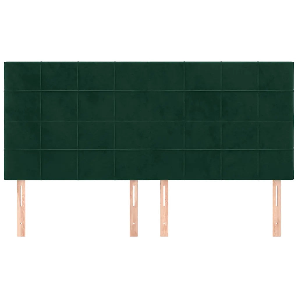 Testiera Verde Scuro 180x5x118/128 cm Velluto 3116395