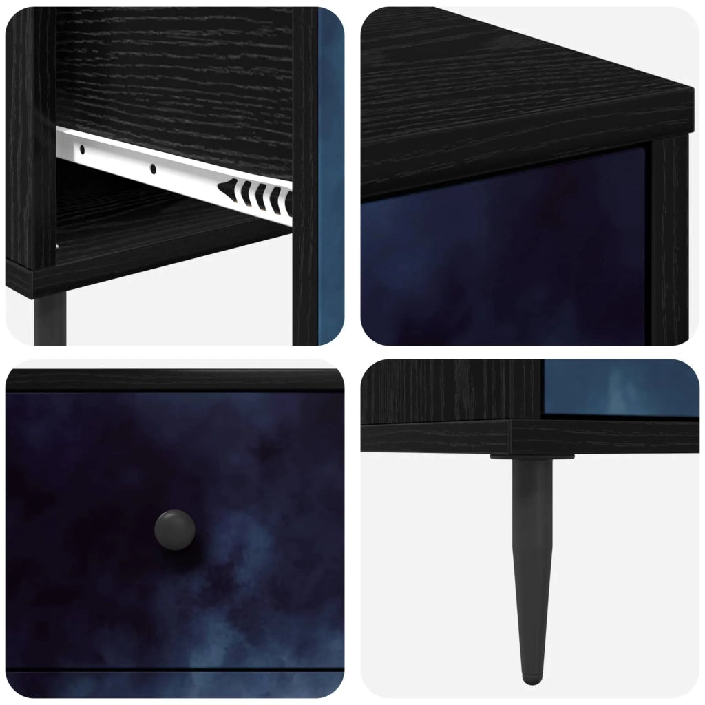 Cassettiera RAALTE Stampa in marmo blu 66 x 36,5 x 76 cm 8007372