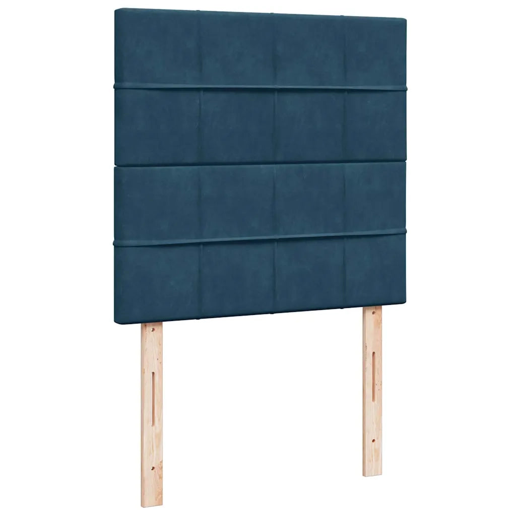 Giroletto a Molle con Materasso Blu 100x200 cm in Velluto