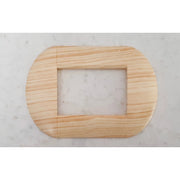 Trade Shop - Placca Placche Placchette Compatibili Living International Light Bombate Bticino - Pino Chiaro -4 Fori     -